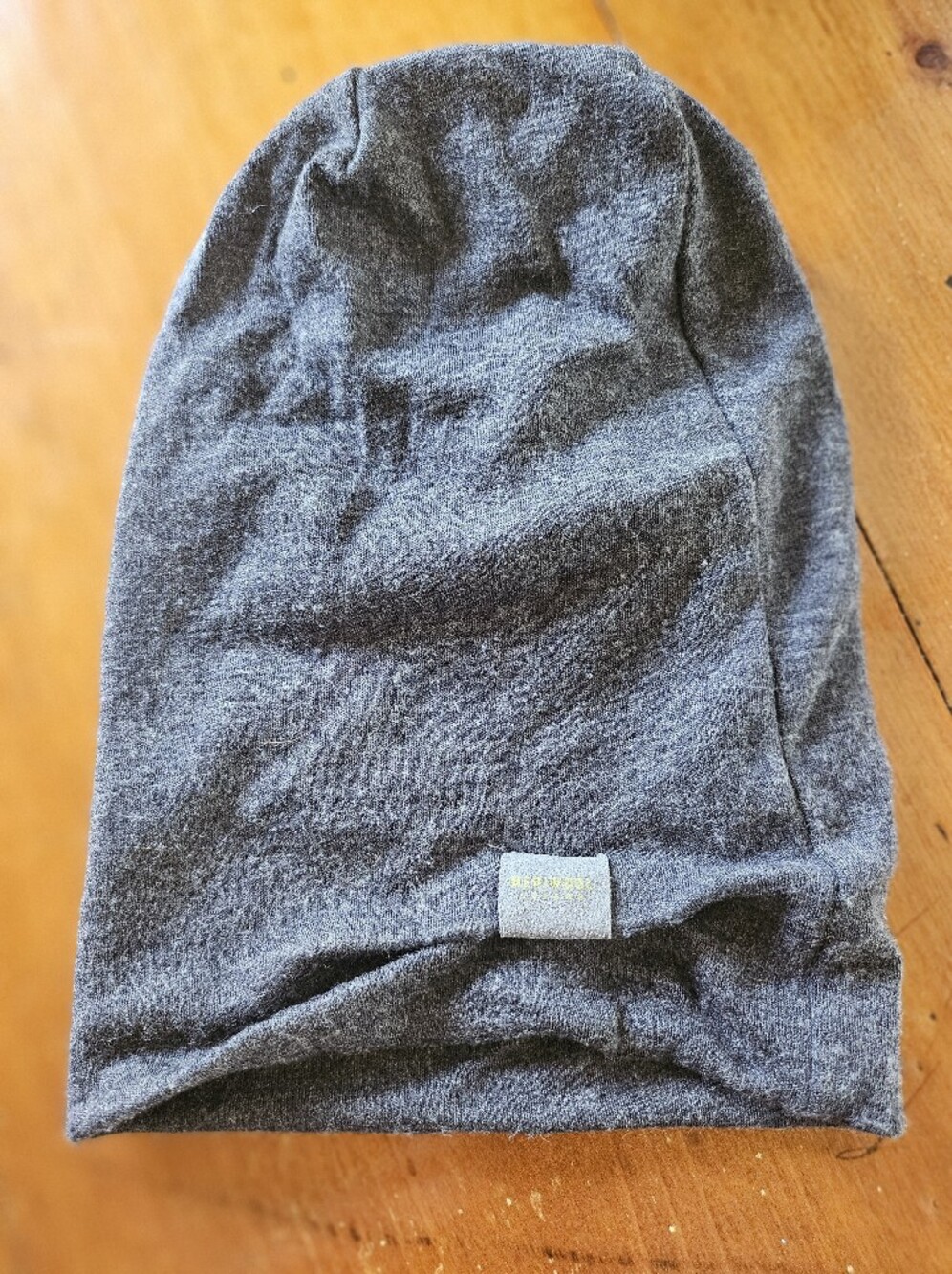 Meriwool Super Fine Merino Wool Heather Gray Slouchy Beanie Hat Unisex